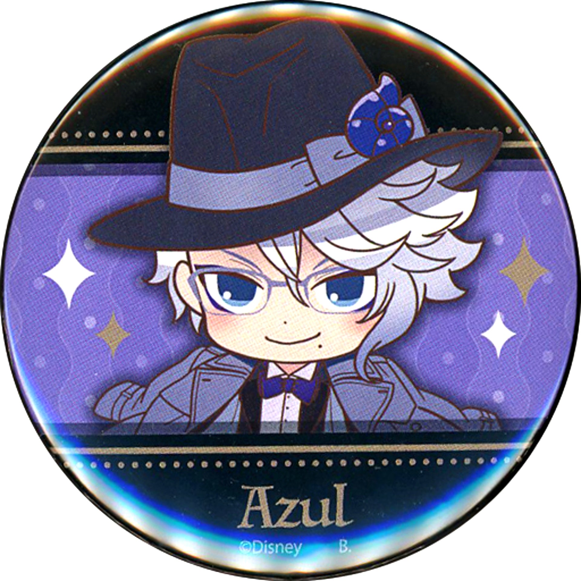 Azul Ashengrotto Original Illustration Button Hapikuro! Disney Twisted Wonderland [USED]