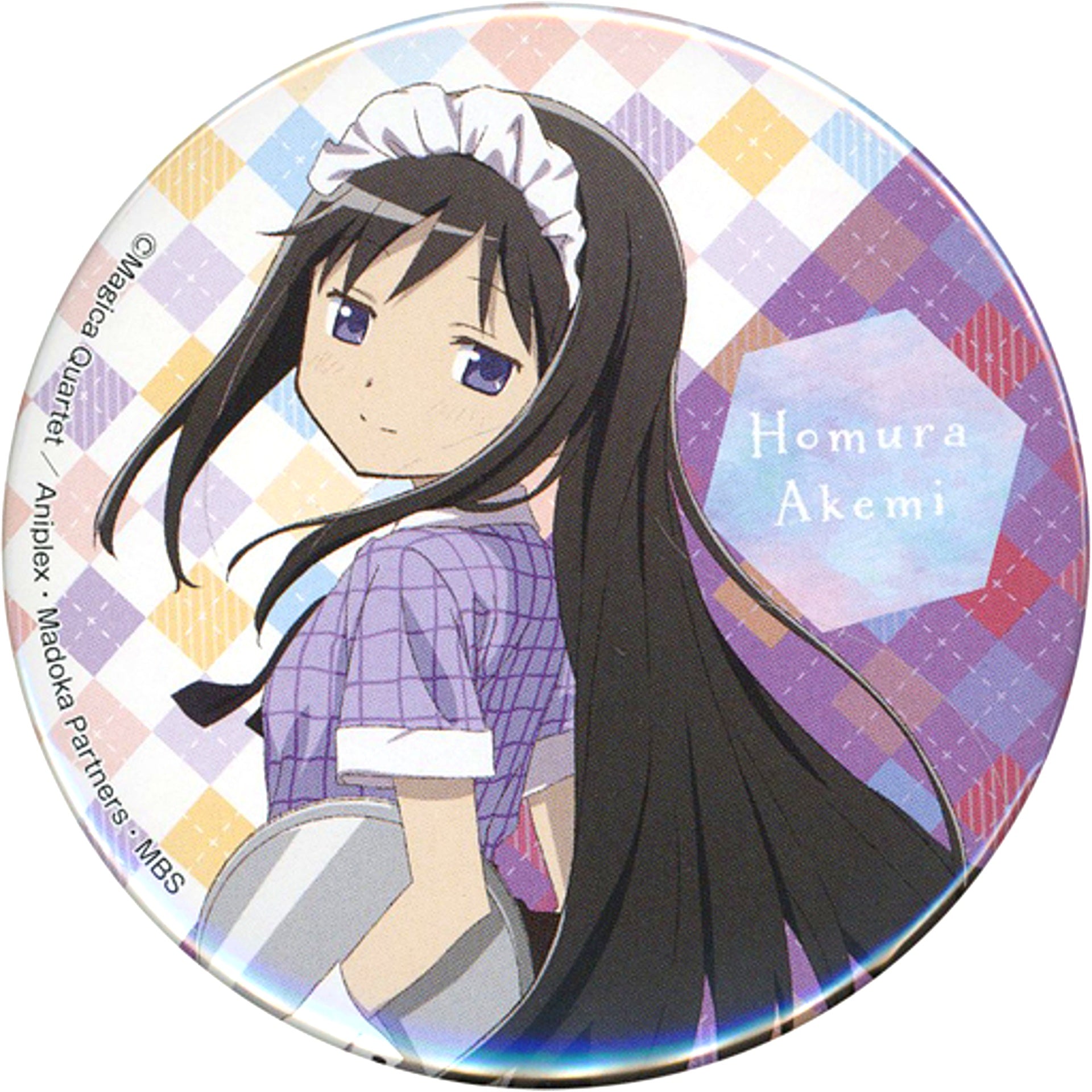 Homura Akemi Puella Magi Madoka Magica 75mm Button SWEETS PARADISE 10th ANNIVERSARY [USED]