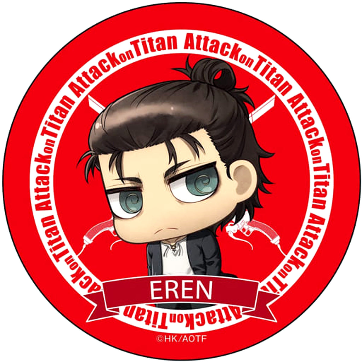 Attack on Titan Ellen Yeager Red Size: L Chimi Chara Can Badge Buttons [USED]