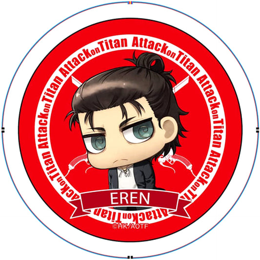 Ellen Yeager Red Size M Attack on Titan Chimi Chara Button [USED]