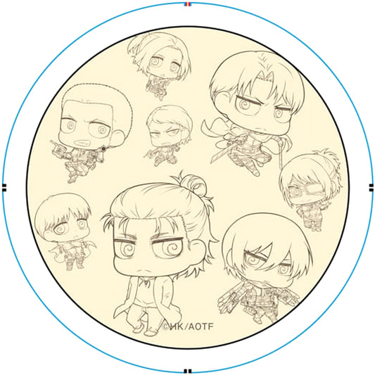 Attack on Titan Ellen Yeager & Others Size M Chimi Chara Can Badge Buttons [USED]