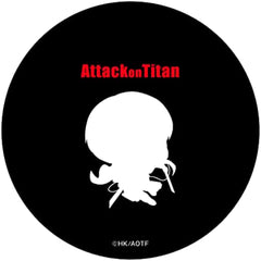 Attack on Titan Levi Ackerman Silhouette Size M Can Badge Buttons [USED]