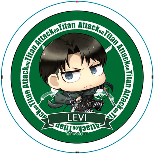 Attack on Titan Levi Ackerman Green Size M Chimi Chara Can Badge Buttons [USED]