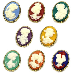 Ghibli ga Ippai Theta & Others Cameo Brooch Collection All 8 Types Set Brooch [USED]