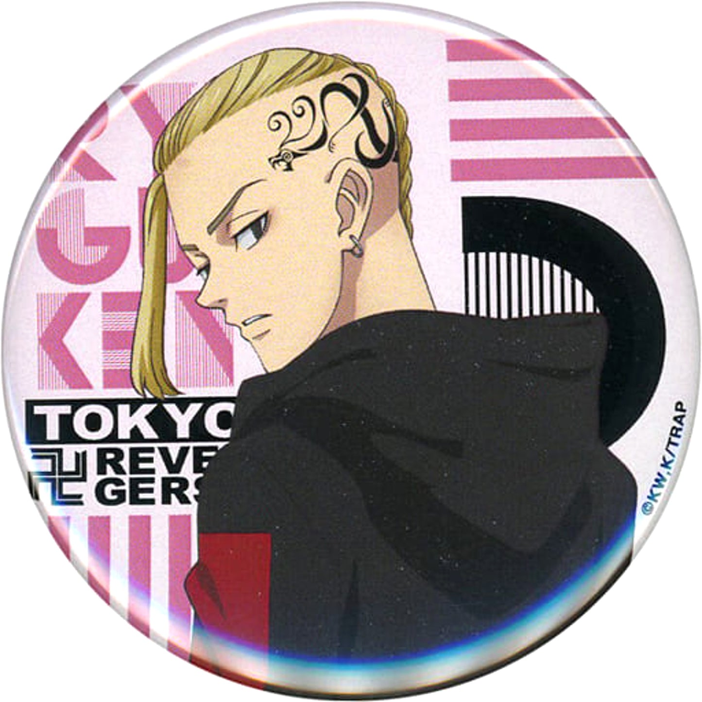 Tokyo Revengers Ken Ryuguji Default Style Can Badge Charadri!! Limited Buttons [USED]