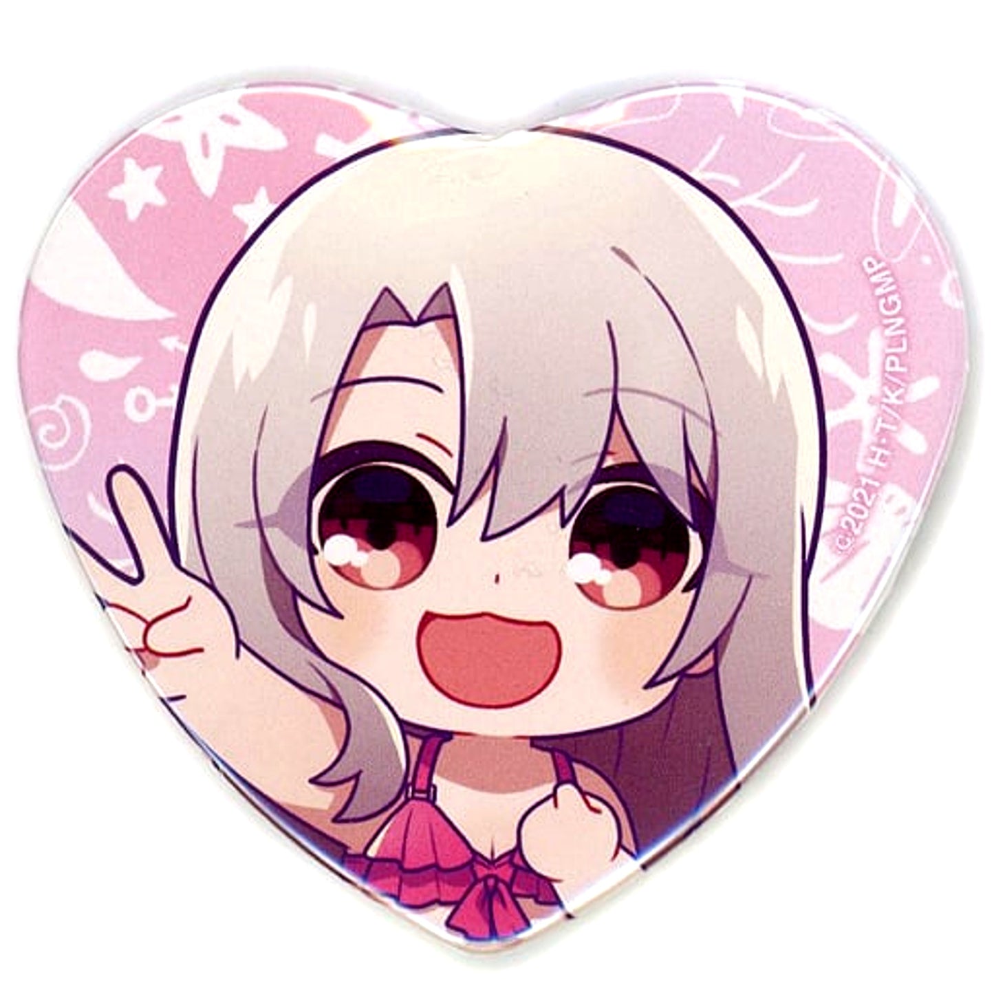 Illyasviel von Einzbern Mini Peace Fate/kaleid liner Prisma Illya Licht Heart Shape Button Kujibikido Bonus Campaign Set of 10 Bonus [USED]