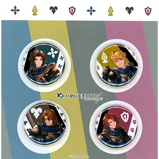 Granblue Fantasy Mini Button Set of 4 Group C97 Bonus for Four Knights Collection Bag Single Item [USED]