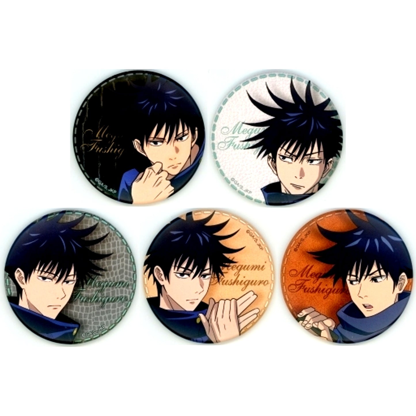 Set of 5 Megumi Fushiguro Jujutsu Kaisen Char Button Collection BOX [USED]