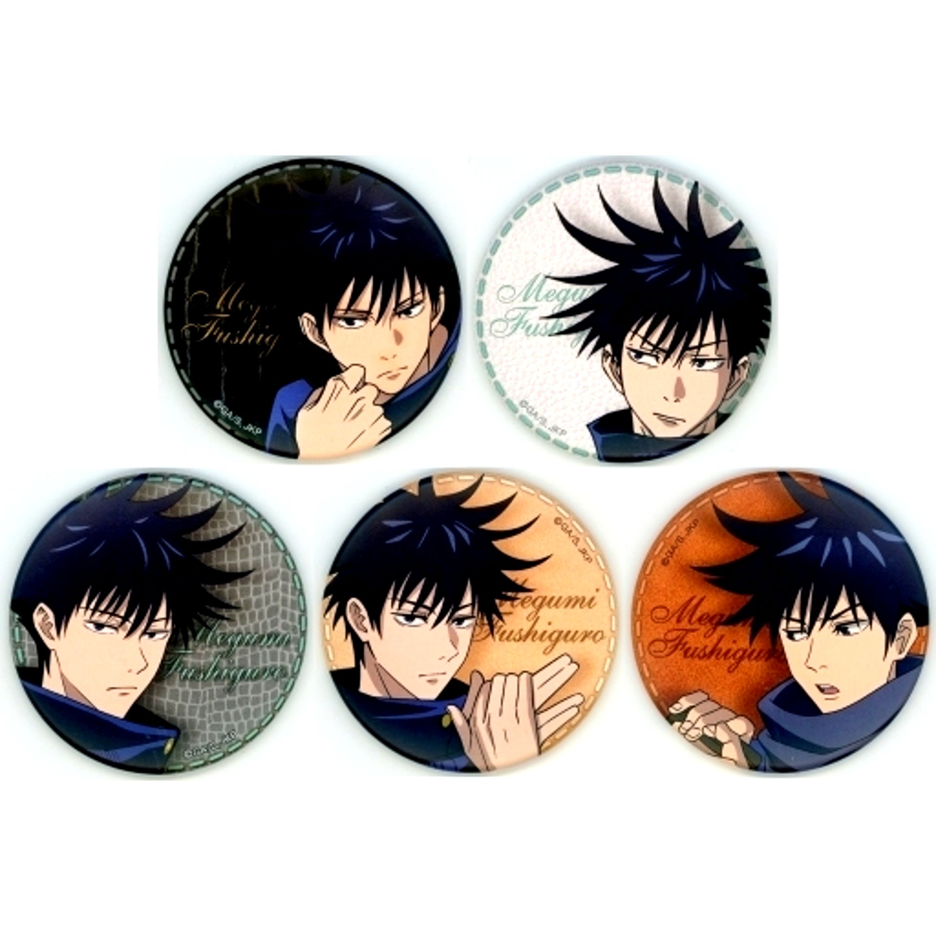 Set of 5 Megumi Fushiguro Jujutsu Kaisen Char Button Collection BOX [USED]