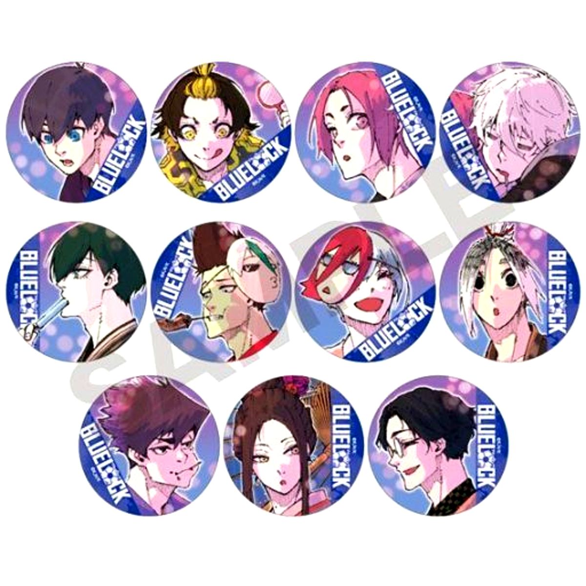 Set of 11 Blue Lock Trading Button Badge [USED]