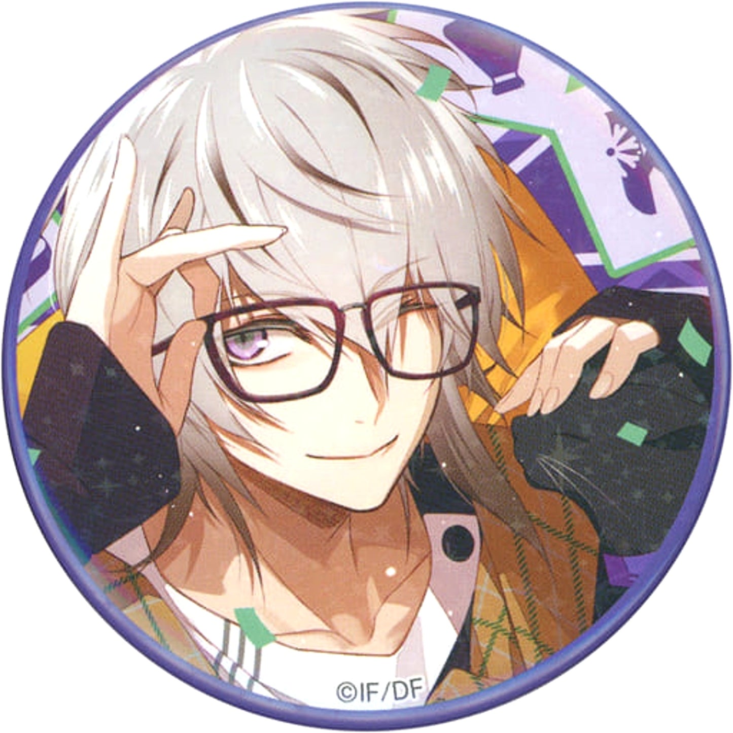 Collar x Malice Kei Okazaki Kirakira Can Badge Otomate Party 2020 Limited Cookie Box Included Items Buttons [USED]