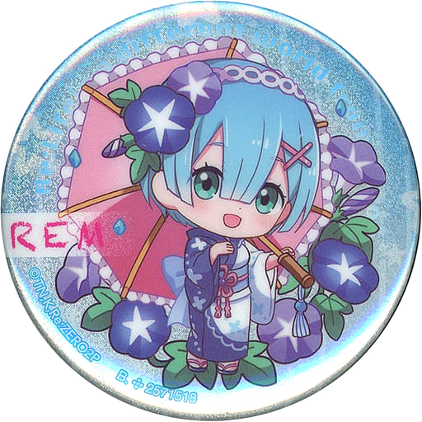 Re:ZERO -Starting Life in Another World- Rem Yukata Gashapon Kuji Assort Rem & Ram 5 Prize C Buttons [USED]