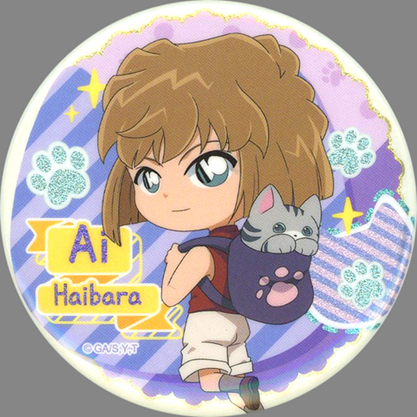 Ai Haibara Detective Conan Cafe in Shanghai 2021 MIAO Series Button [USED]