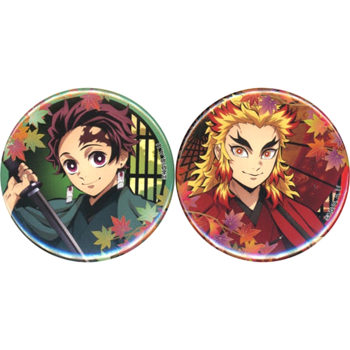 Demon Slayer: Kimetsu no Yaiba Tanjiro Kamado Kyojuro Rengoku Kyoto International Manga Anime Fair 2021 Limited Buttons [USED]