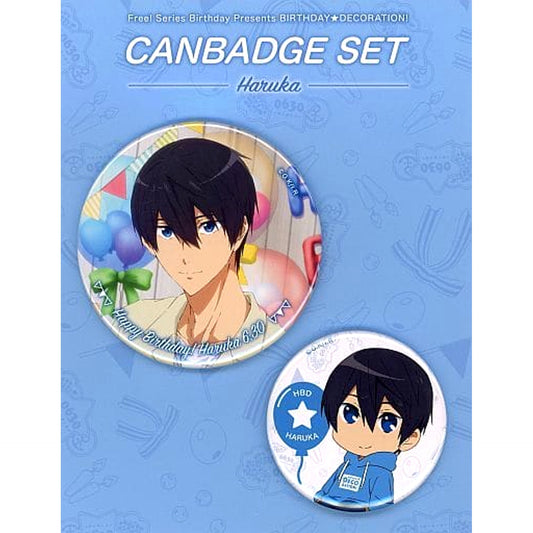Haruka Nanase Birthday Decoration Free! Series Birthday Presents Button Set [USED]