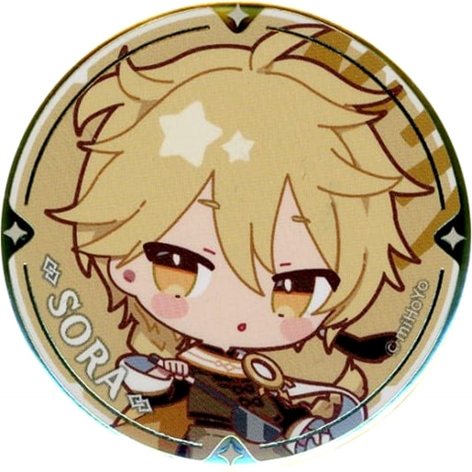 Genshin Sora Chibi Chara Trading Can Badge Sweets Paradise Ganka Shusan Limited Buttons [USED]