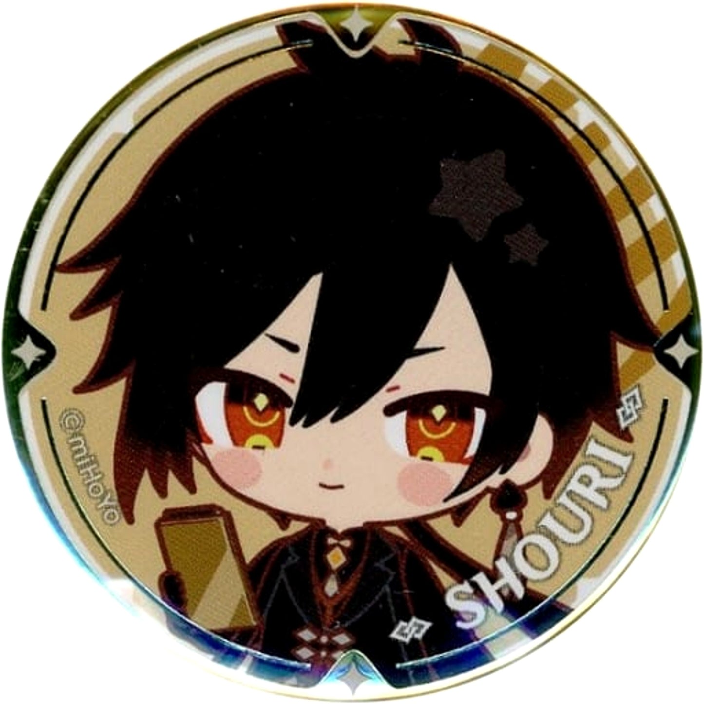 Genshin Zhongli Chibi Chara Trading Can Badge Sweets Paradise Ganka Shusan Limited Buttons [USED]