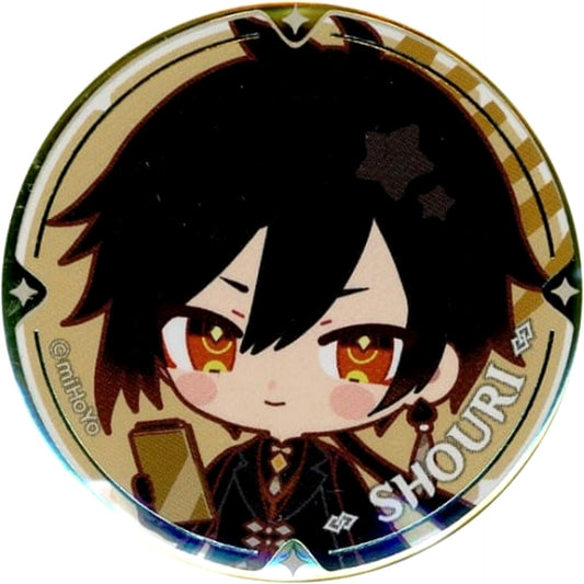 Genshin Zhongli Chibi Chara Trading Can Badge Sweets Paradise Ganka Shusan Limited Buttons [USED]