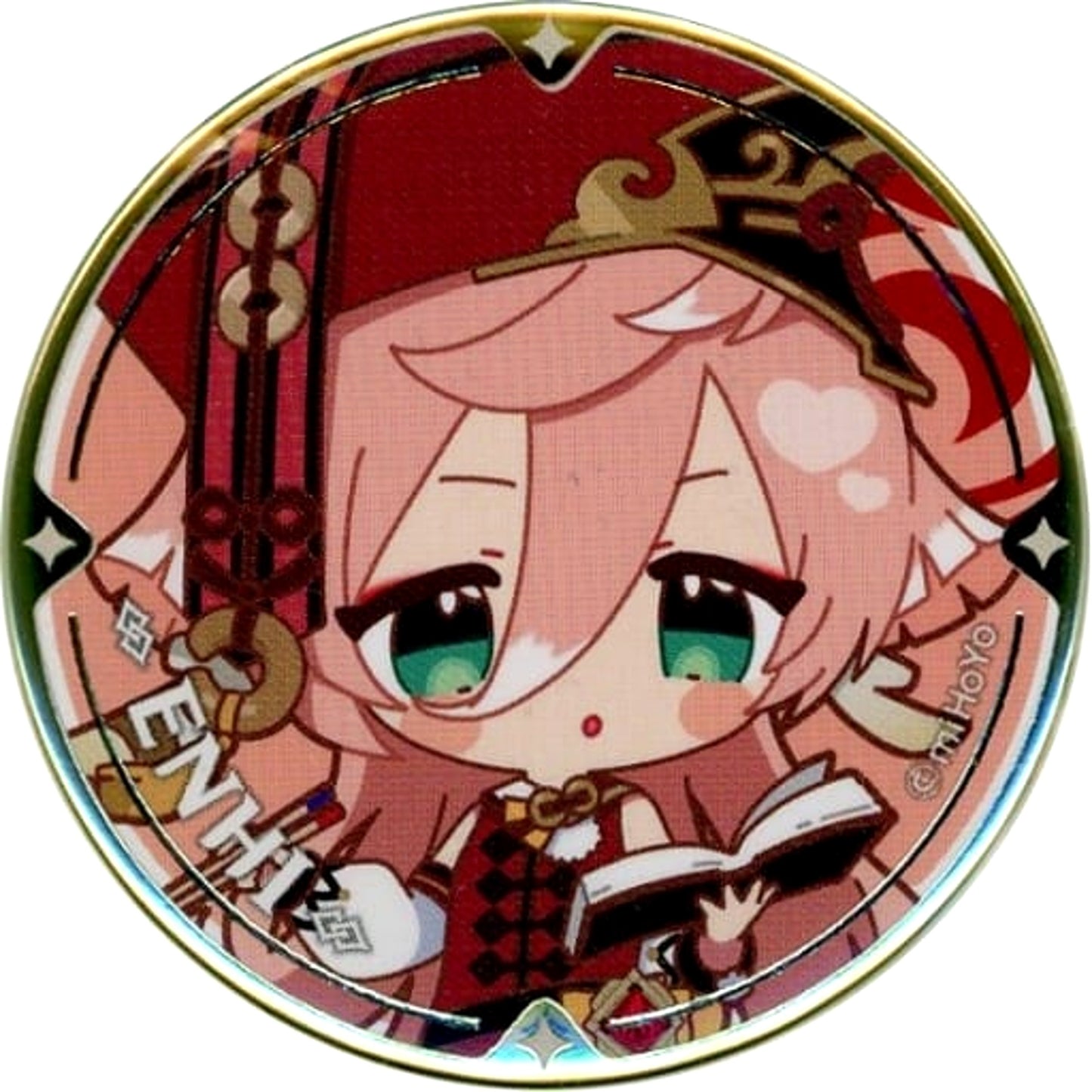 Genshin Yanfei Chibi Chara Trading Can Badge Sweets Paradise Ganka Shusan Limited Buttons [USED]