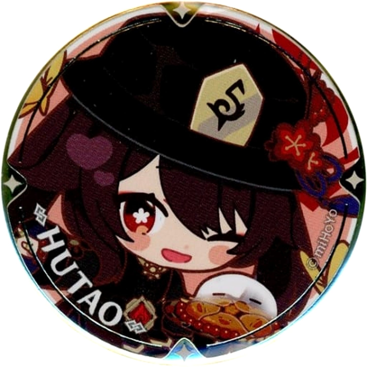 Genshin Kurumi Chibi Chara Trading Can Badge Sweets Paradise Ganka Shusan Limited Buttons [USED]