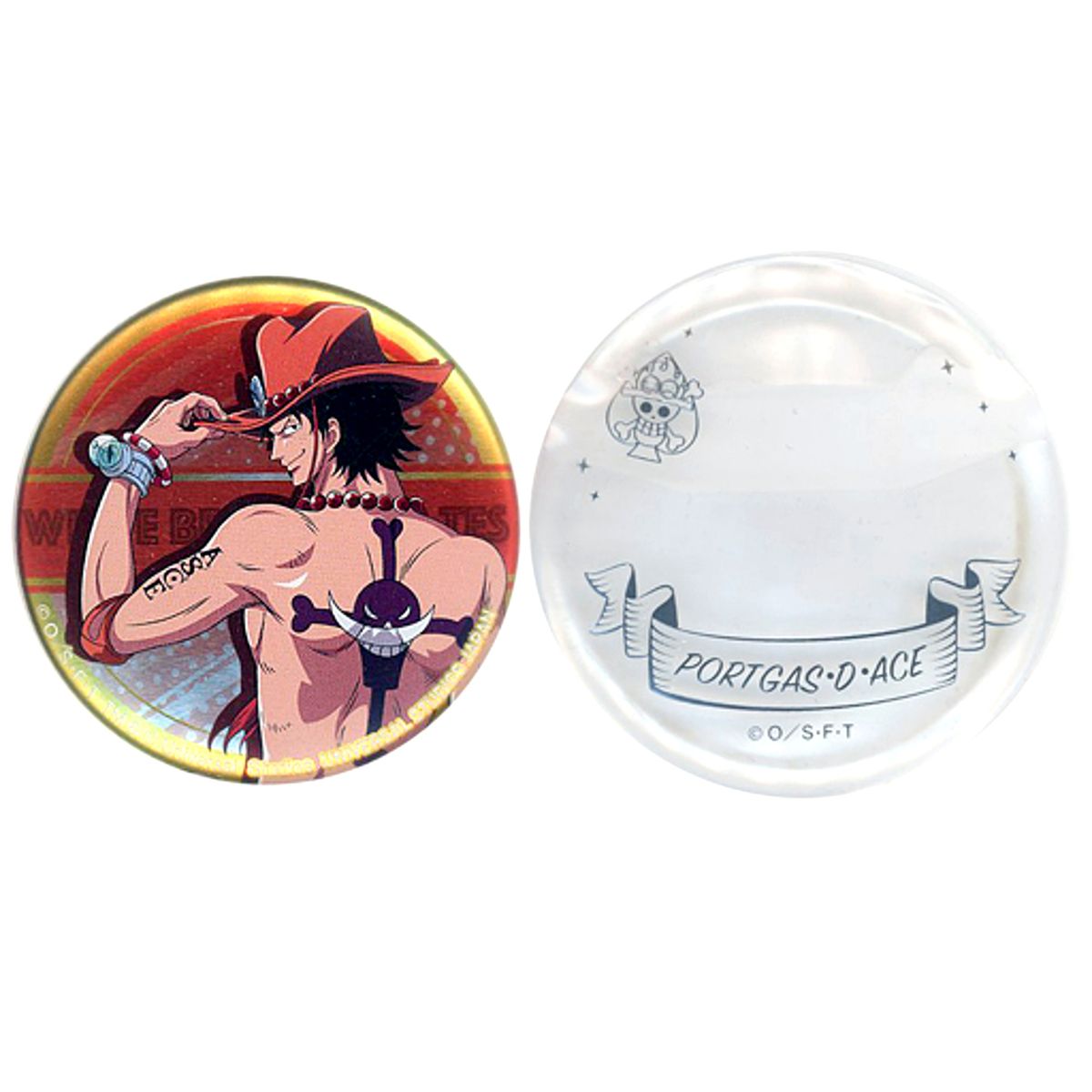 Portgas D. Ace Secret One Piece World Collectible Button Universal Studios Japan 2019 Limited [USED]