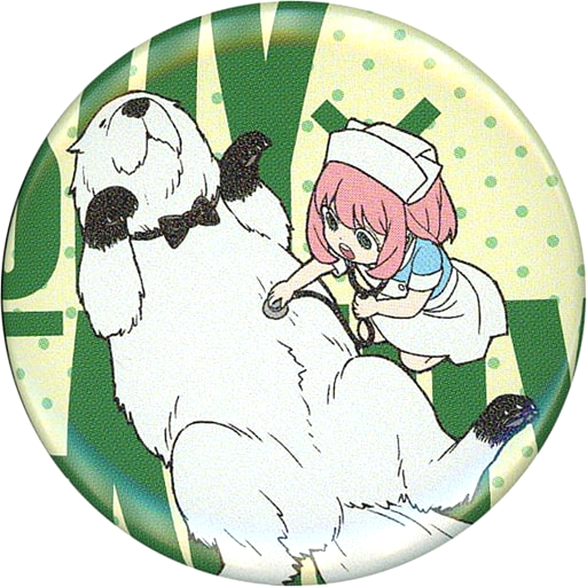 Anya & Bond Checkup Spy x Family Mission Button [USED]