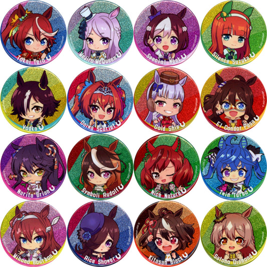 Set of 16 Group Uma Musume Pretty Derby Season 2 Shining! Glitter Button [USED]