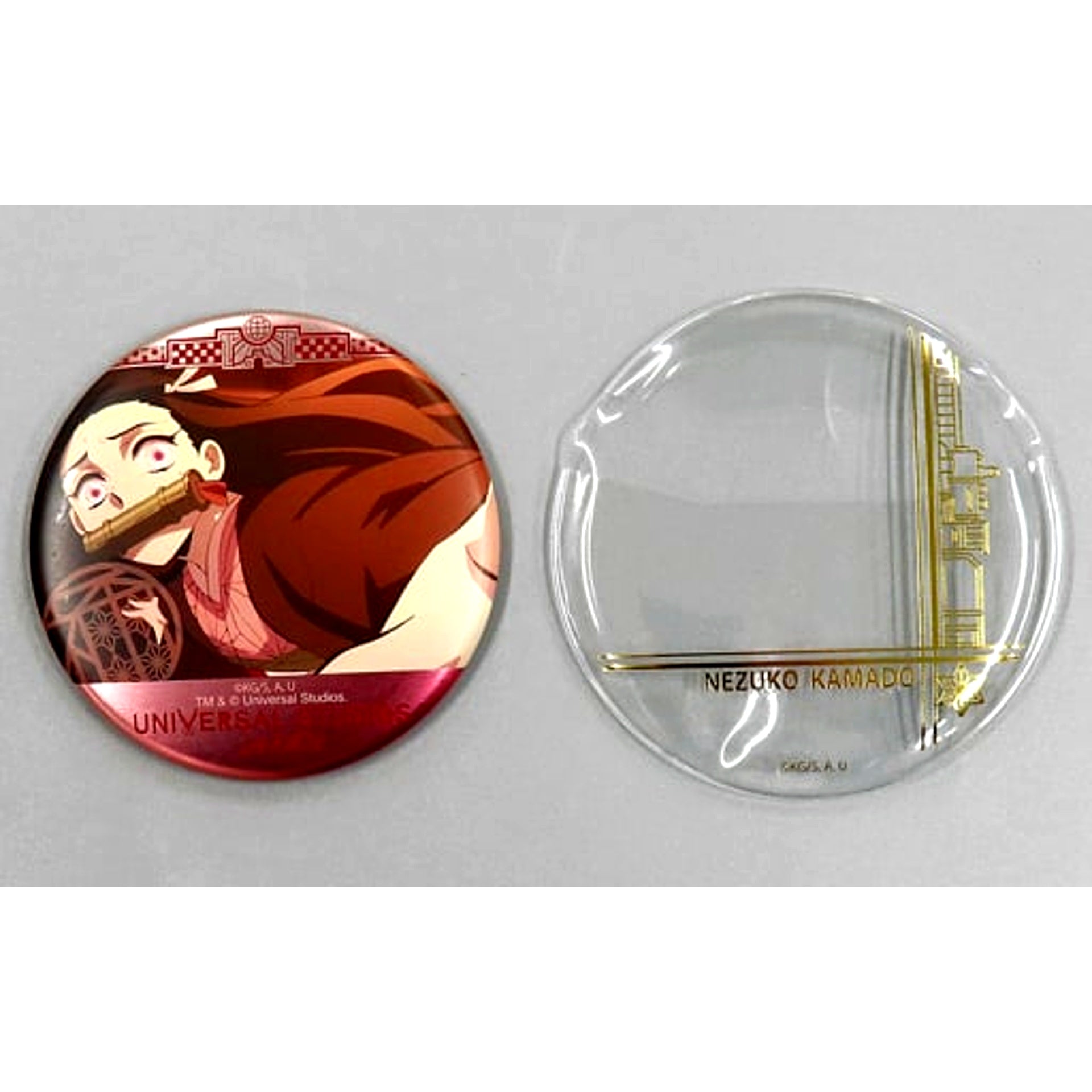 Nezuko Kamado Demon Slayer Kimetsu no Yaiba Collectible Button with Cover Universal Studios Japan 2021 Ltd [USED]