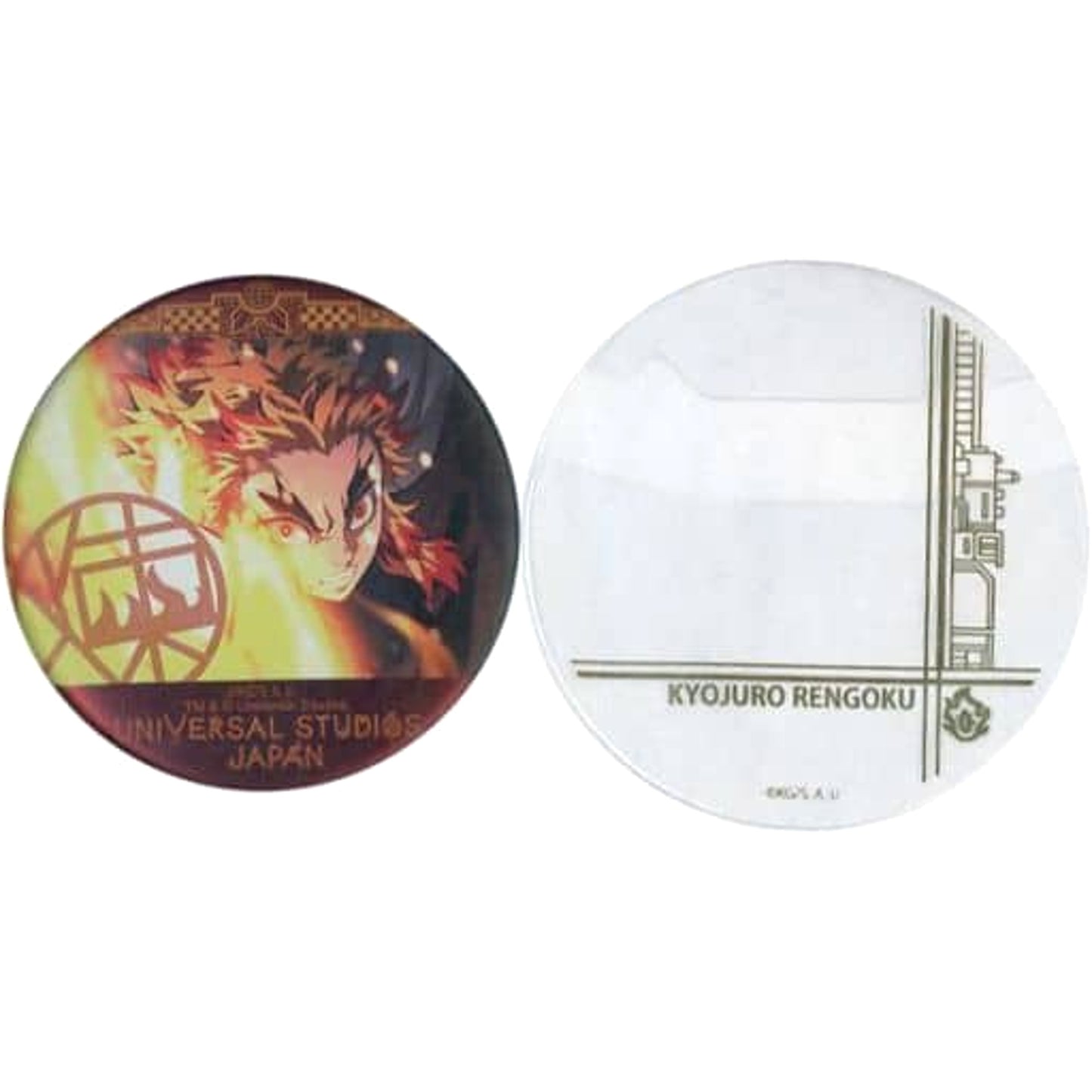 Kyojuro Rengoku Demon Slayer: Kimetsu no Yaiba Collectible Button with Cover Universal Studios Japan 2021 Limited [USED]