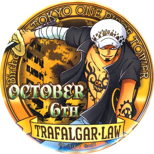 Trafalgar Law Birthday Button 2017 Tokyo One Piece Tower Mugiwara Store Limited [USED]