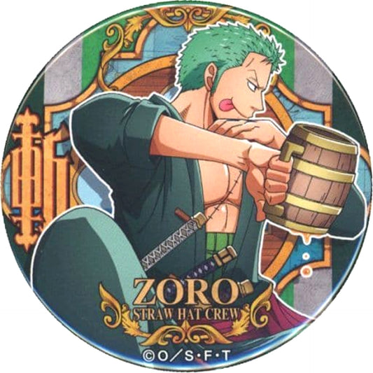 One Piece Roronoa Zoro Yakara Can Badge Part 16 Utage Straw Store Limited Buttons [USED]