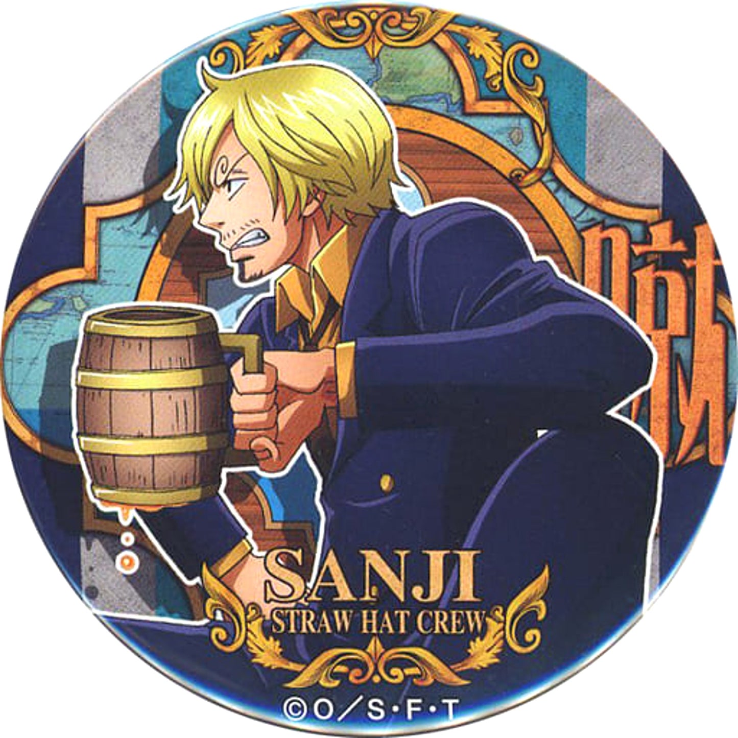 Sanji One Piece Yakara Button Part 16 Banquet Utage Straw Store Limited [USED]