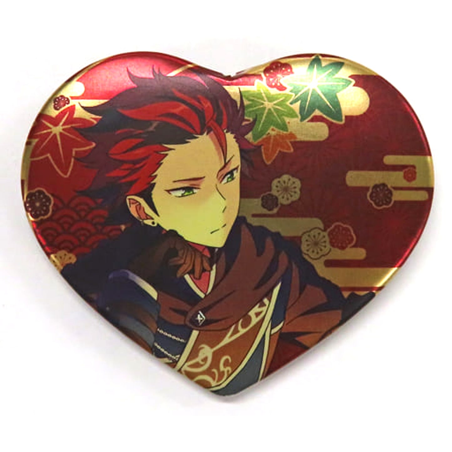 Ensemble Stars! Kuro Kiryu Heart Shaped Can Badge Group B China Limited Buttons [USED]
