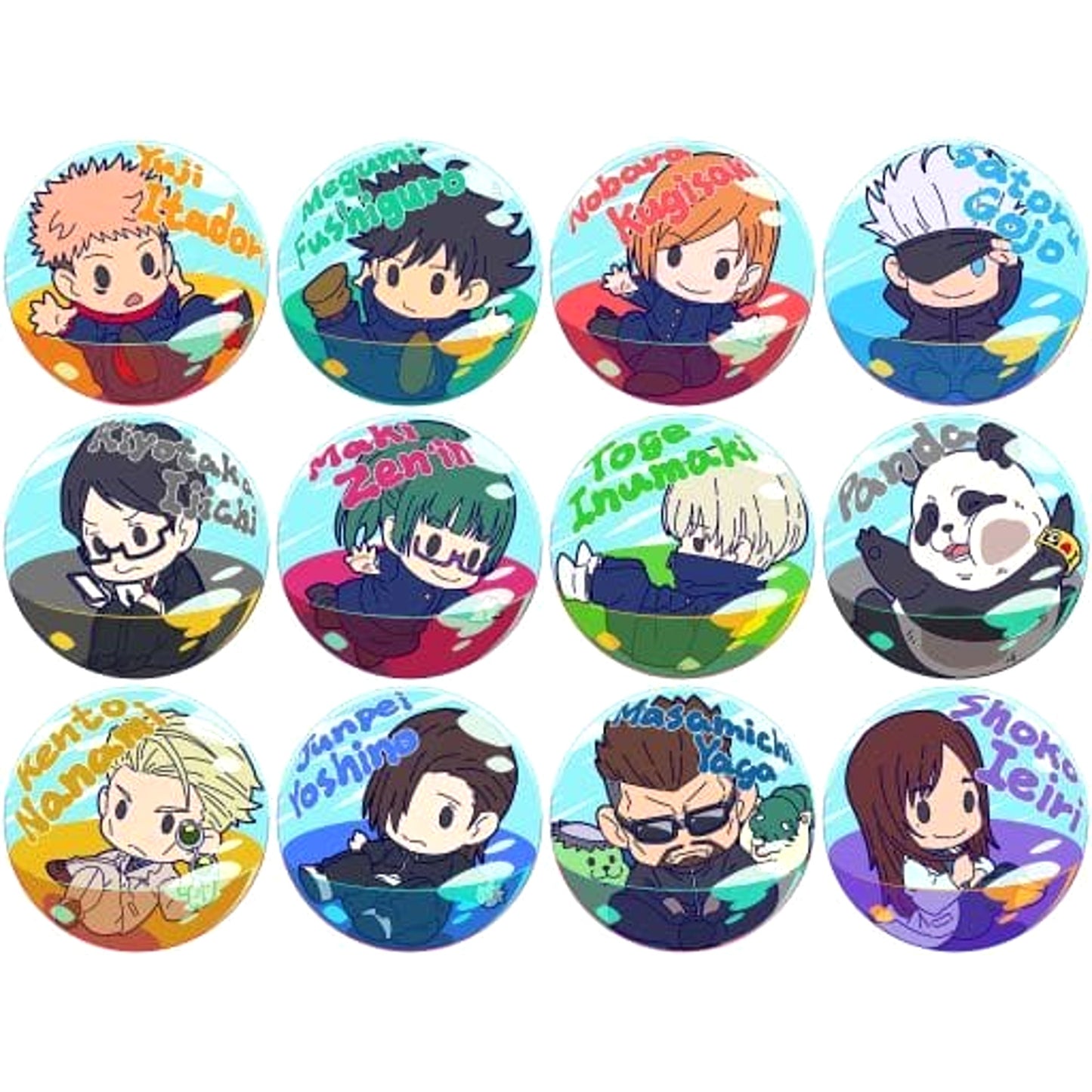 Yuji Itadori & Others Jujutsu Kaisen All 12 Types Set Puppeincap Button Vol.01 [USED]