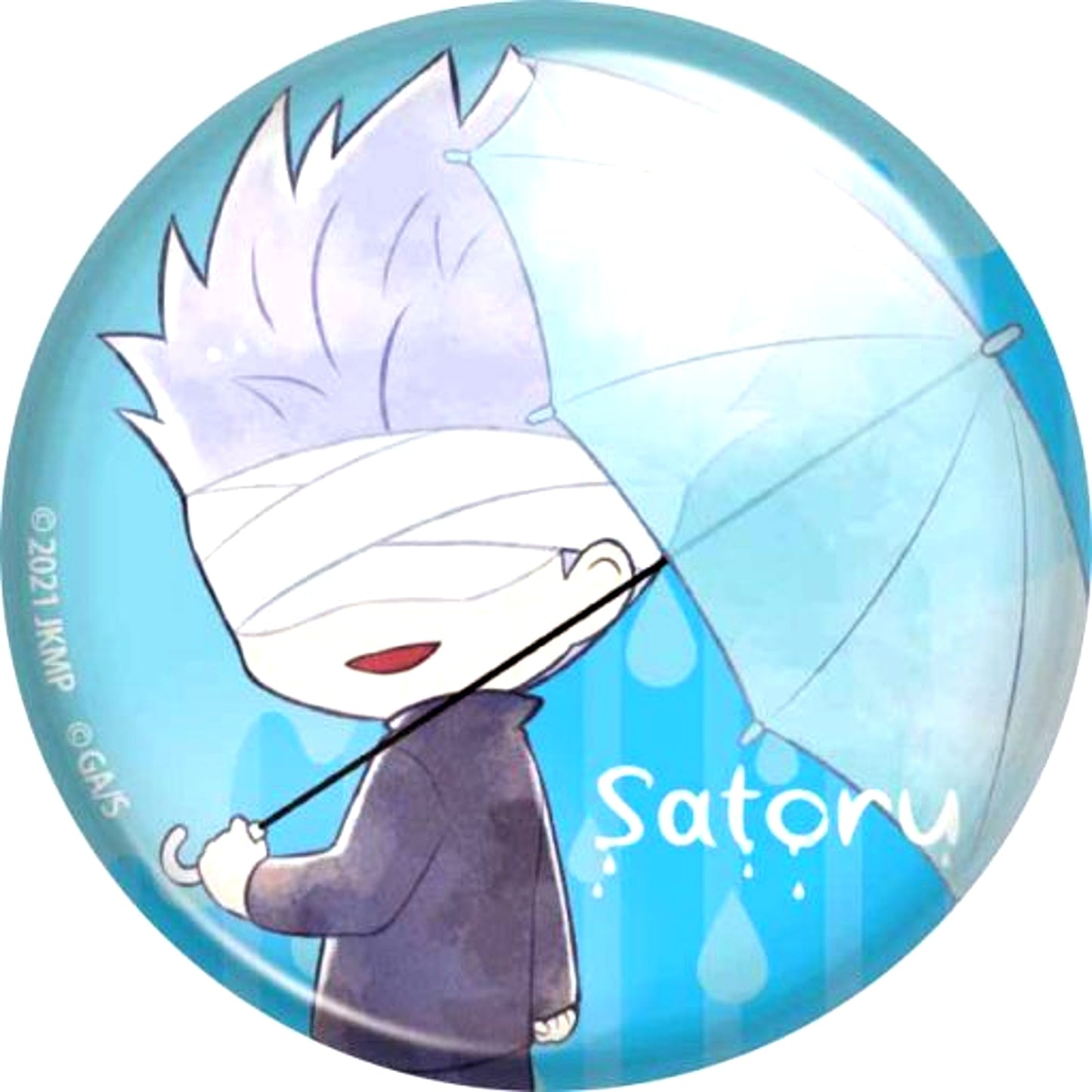Satoru Gojo Jujutsu Kaisen 0 Kasakko Metal Button [USED]