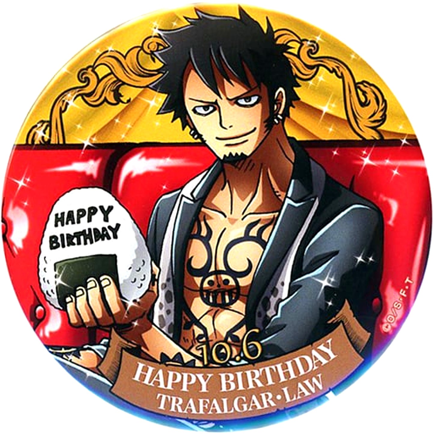 Trafalgar Law Birthday Button 2017 One Piece Mugiwara Store Limited [USED]