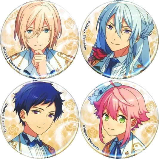 Ensemble Stars! fine Can Badge Ebten Limited Light Novel Seishun no Kyosokyoku + Kakumeiji no Gaika ebtenDX Pack Bundled Bonus 4 Types Set Buttons [USED]