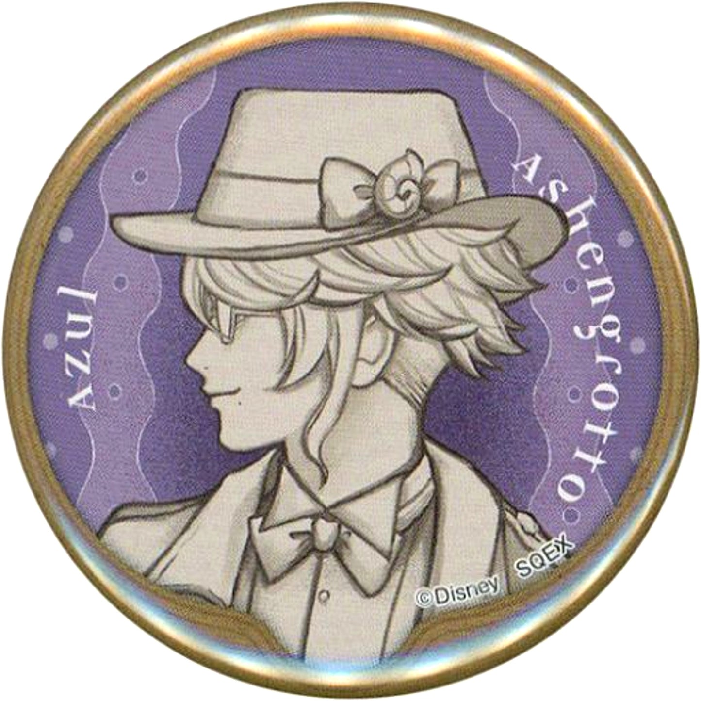 Azul Ashengrotto Disney Twisted Wonderland Trading Button A Roman [USED]