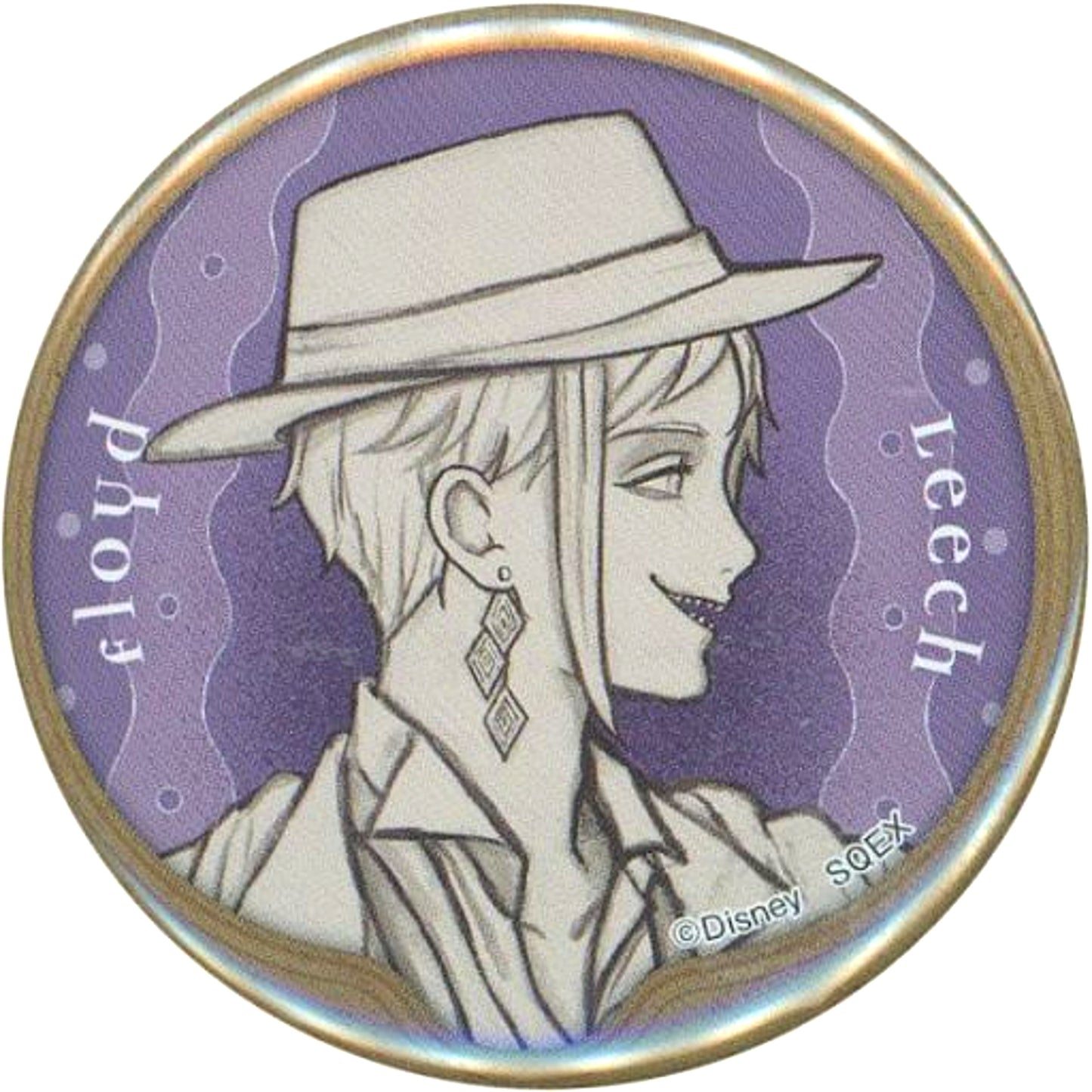 Floyd Leech Disney Twisted-Wonderland Trading Button A Roman [USED]