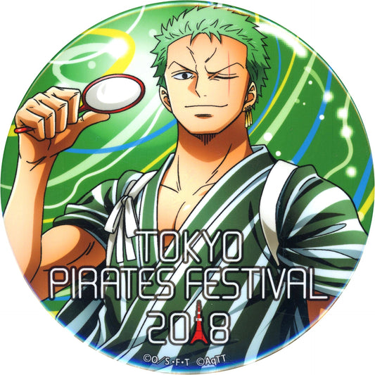 Roronoa Zoro One Piece Tokyo Pirates Festival 2018 Button Tokyo One Piece Tower Limited [USED]
