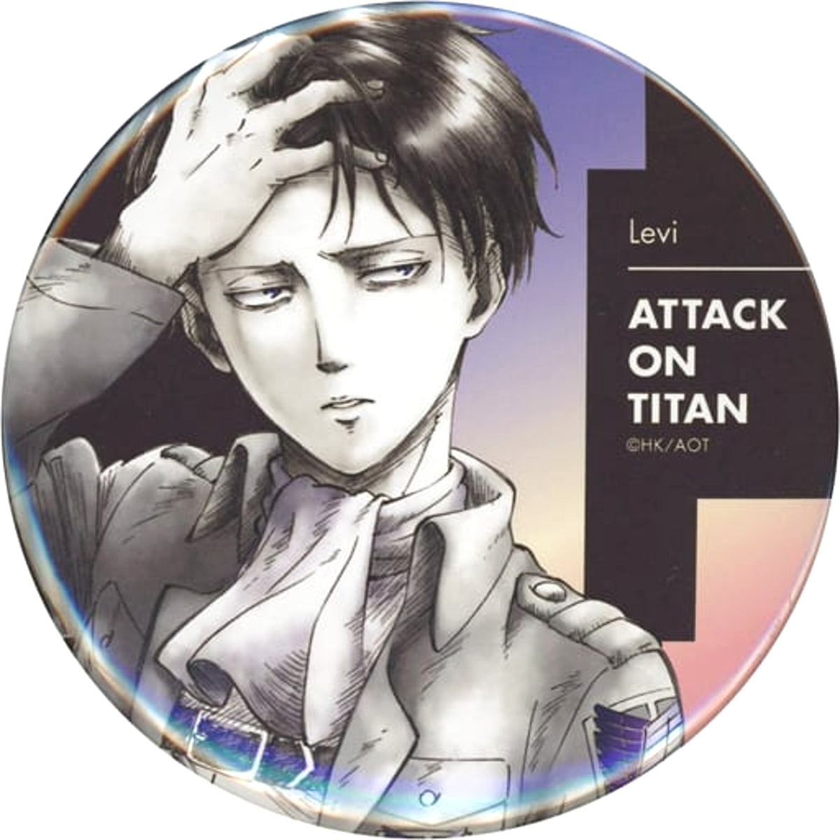 Attack on Titan Levi Ackerman WIT STUDIO Newly Drawn Big Can Badge Buttons [USED]