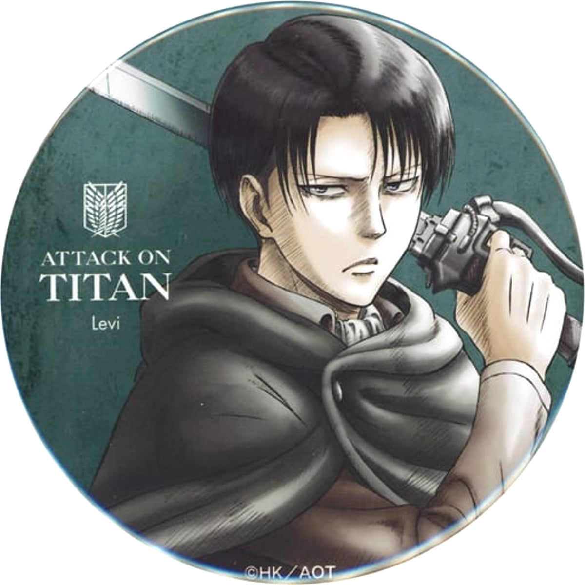Attack on Titan Levi Ackerman WIT STUDIO Newly Drawn Big Can Badge Buttons [USED]