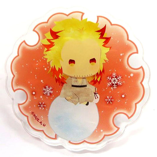 Shinjuro Rengoku Demon Slayer: Kimetsu no Yaiba Yurufuwa Random Acrylic Badge Winter ver. vol.1 [USED]