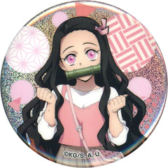 Demon Slayer: Kimetsu no Yaiba Nezuko Kamado Hologram Can Badge Lawson Fall 2021 Limited Fall 2021 Buttons [USED]