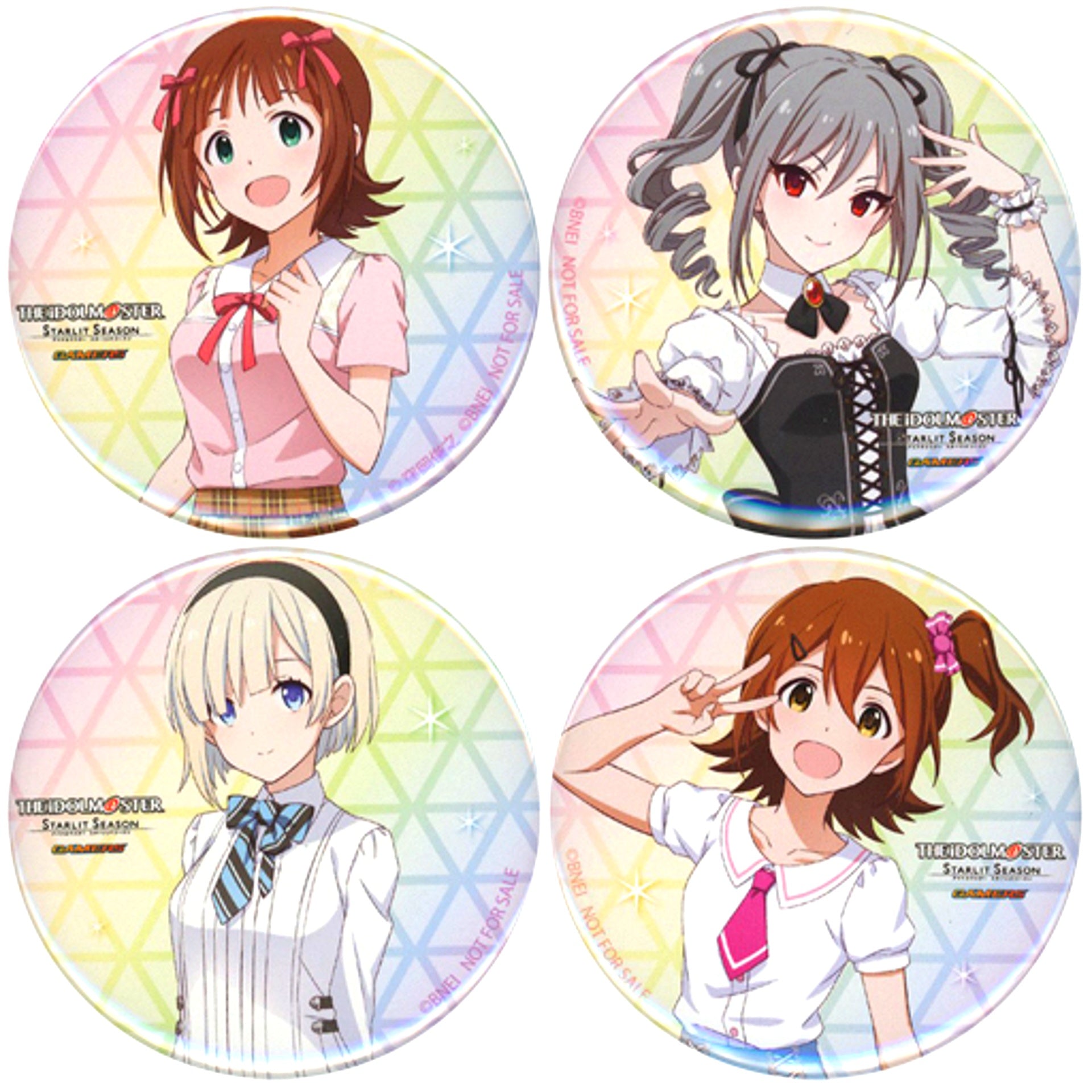 Group Badge Set of 4 PS4 Software The Idolmaster Starlit Season Regular Edition / Starlit BOX Gamers Purchase Bonus [USED]