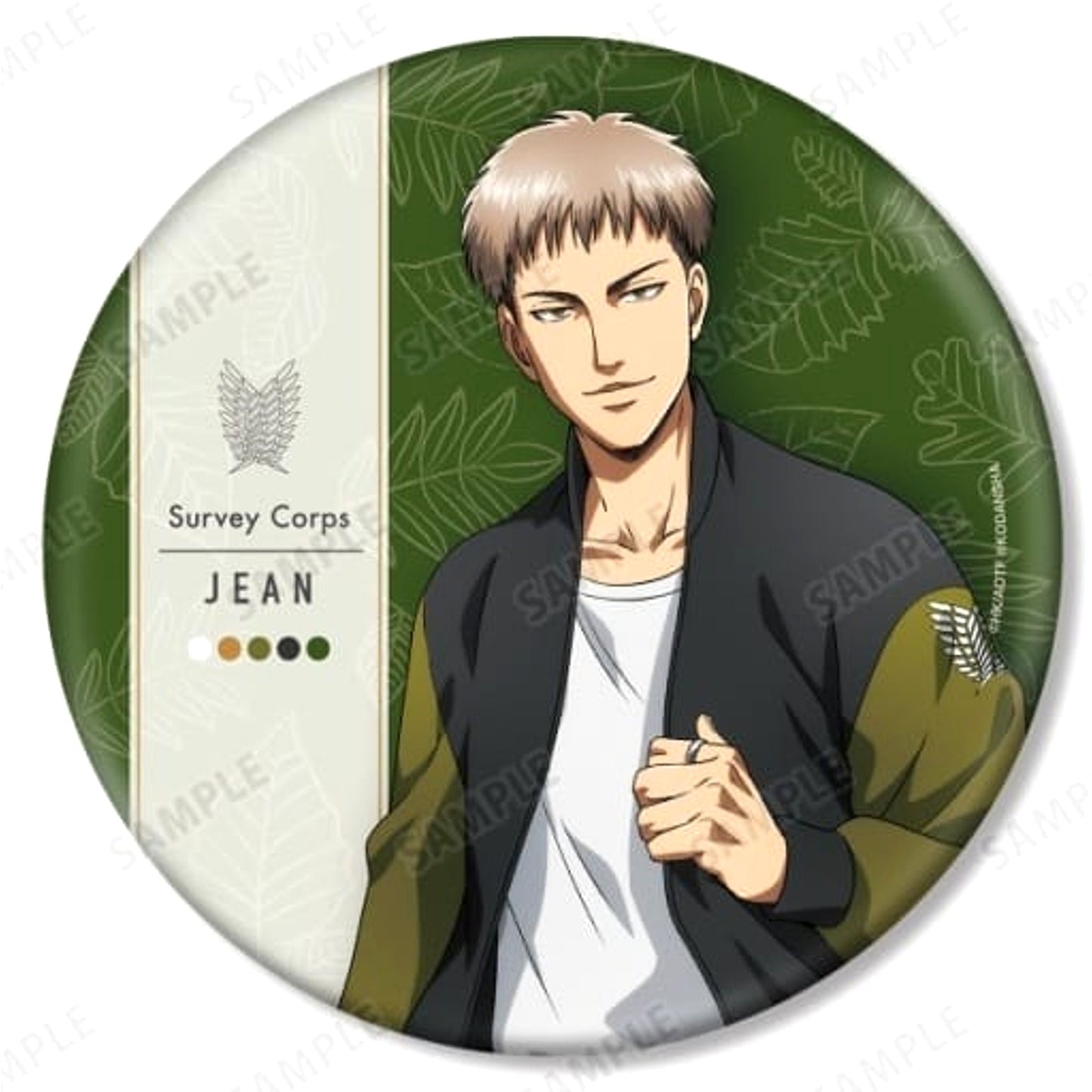Attack on Titan Jean Kirstein Similar Look Ver. Newly Drawn Illustration BIG Can Badge Buttons [USED]