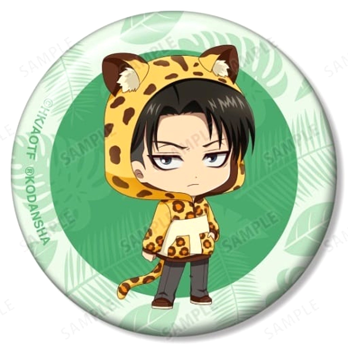 Attack on Titan Levi Ackerman Jaguar Trading The Scout Regiment Chibi Chara Can Badge Buttons [USED]