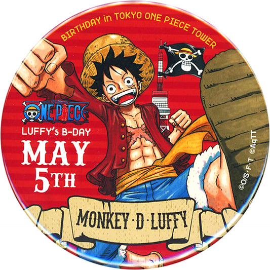 Monkey D. Luffy One Piece Birthday Button 2015 Tokyo One Piece Tower Mugiwara Store Ltd [USED]