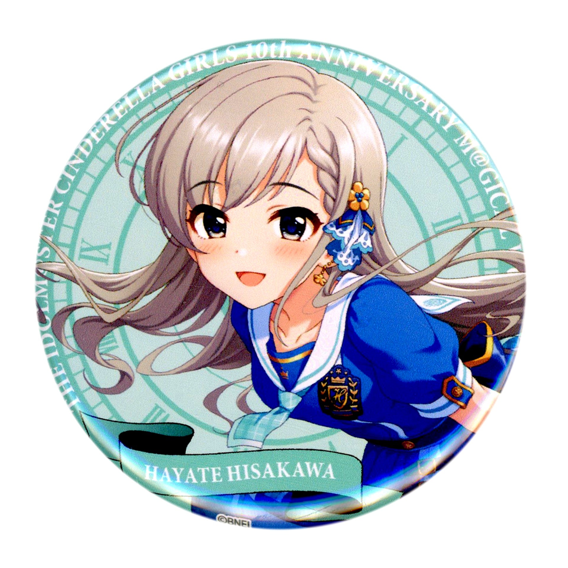Hayate Hisakawa Official Stand Tin Badge - 10th ANNIVERSARY TOUR Ver. The Idolmaster Cinderella Girls [USED]