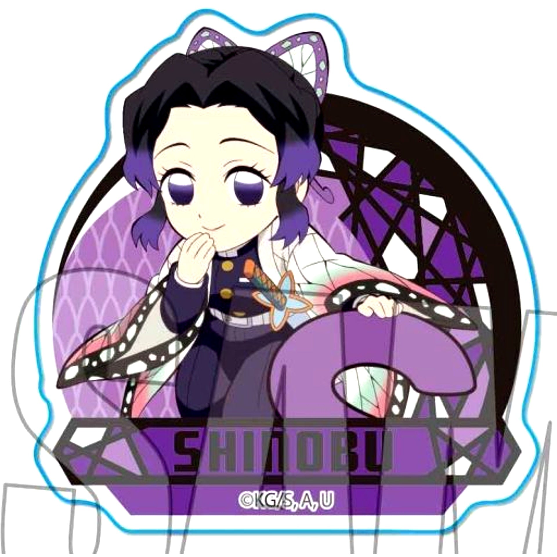 Shinobu Kocho Alphabet Ver. Demon Slayer: Kimetsu no Yaiba Standy Acrylic Badge [USED]